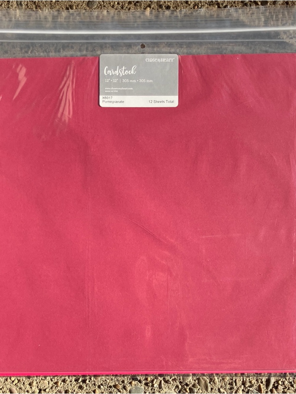 Close To My Heart Pomegranate Cardstock - Pomegranate Red 12" x 12"